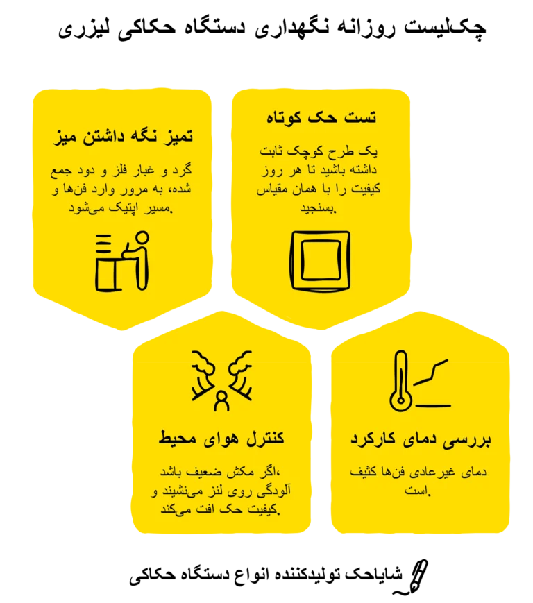 تعمیر و نگهداری دستگاه حکاکی لیزری