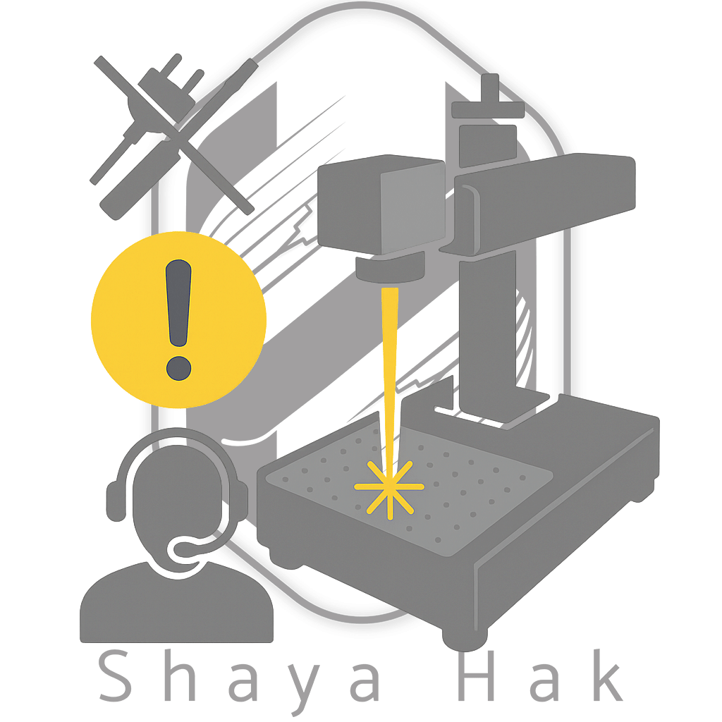 عیب یابی فوری دستگاه حکاکی لیزری فایبر